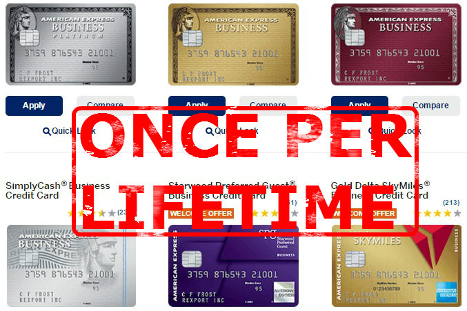 Amex Adds “Once Per Lifetime” Restrictions To Business Cards