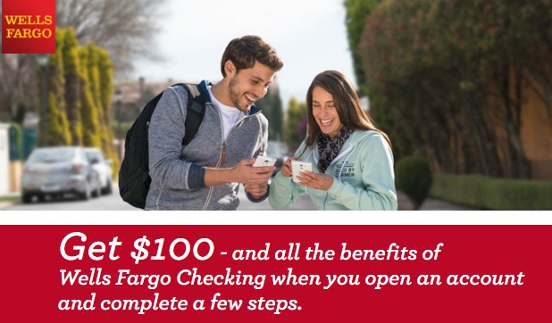 Wells Fargo, $100 Checking Bonus (Select Cities)