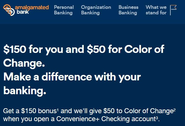 [Expired] Amalgamated Bank, $150 Checking Bonus Nationwide