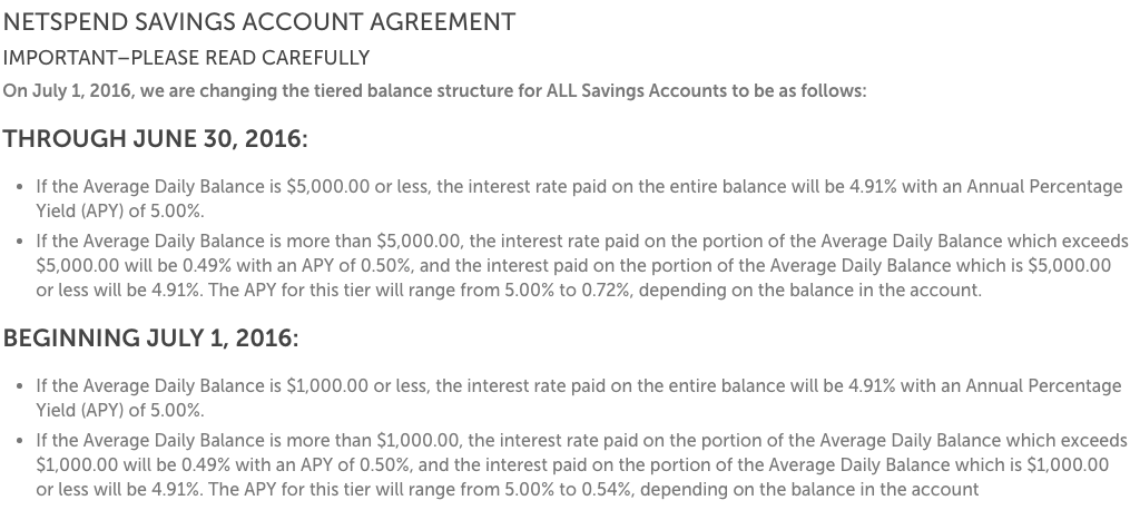 NetSpend Limits 5% APY To Just $1,000