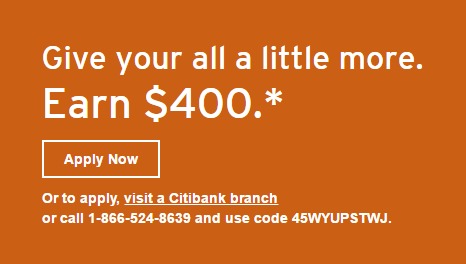 Citibank Offering $400 Bonus For Checking Account