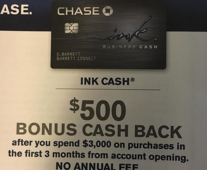 Chase Ink Cash, Targeted $500 Bonus Offer