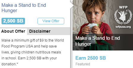 Donate $9 To World Food Program USA, Get 2,500 SwagBucks