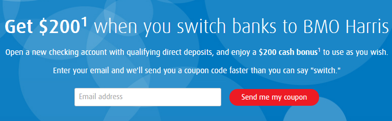 [Expired] BMO Harris, $200 Checking Account Bonus (Select States)