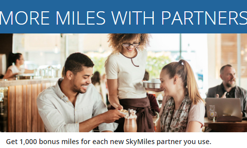 Earn 1,000 Miles Bonus With Each Delta SkyMiles Partner
