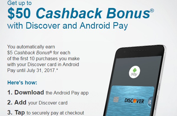 Earn $50 With Discover And Android Pay (Targeted)