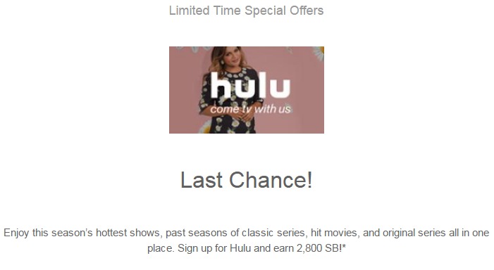 Swagbucks, Make Up To $28 When You Sign Up For Hulu