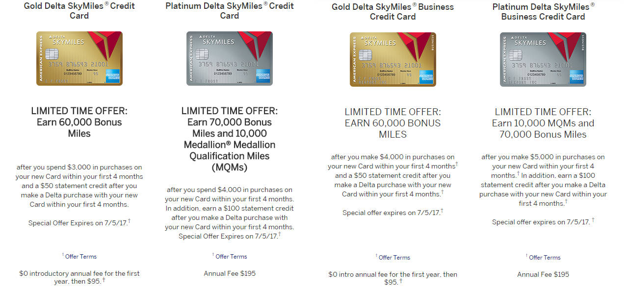 Increased Sign-Up Bonuses For Amex Delta Credit Cards