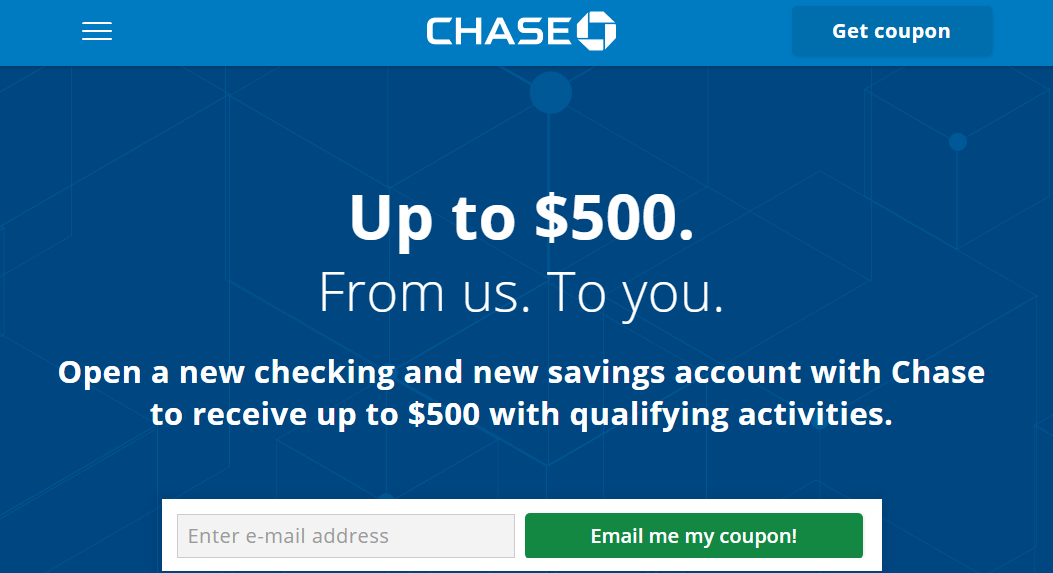 Chase $500 Checking & Savings Bonus, Public Link