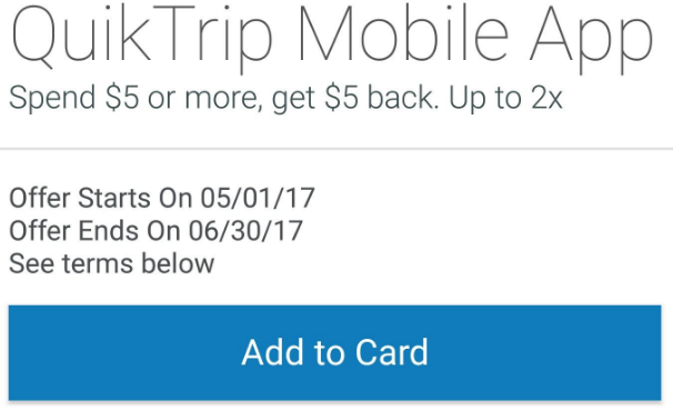 Amex Offers, Free Money At QuikTrip (Targeted)