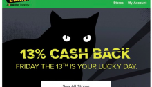 Ebates, Get 13% Cash Back At 300+ Store Today Only