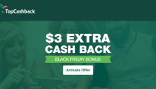 TopCashBack Promo, Spend $10 To Get $3 Bonus
