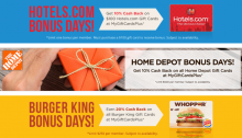 MyGiftCardPlus Promo; 10% Off Hotels.com & Home Depot, 20% Off Burger King