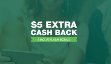 TopCashBack 6 Hour Flash Bonus, Get $5 When You Spend $25