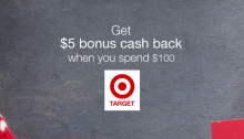TopCashBack, $5 Extra Cashback When You Spend $100 At Target
