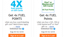 Kroger Gift Card Deal, 4X Fuel on Visa, Mastercard and More Till 5/2/18