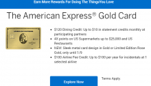 American Express Gold Card Details Are Confirmed
