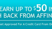 Affinityy Shopping Portal, Up to $50 Bonus if You’re Approved for a New Credit Card