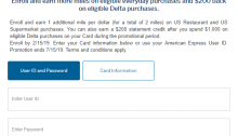 Spend $1K at Restaurants/Supermarkets with Amex Delta Card, Get $200 Back (YMMV)