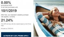 0% APR on Purchases for 6 Months for Citi Credit Cardholders (Targeted)