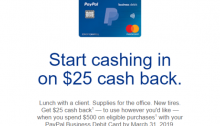 PayPal Business Debit Card, Get $25 When You Spend $500 (Targeted)