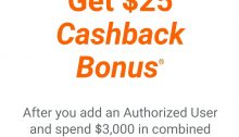 Add Authorized User to Discover For a $25 Bonus,  Requires $3K Spend