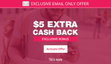 TopCashback, Get Extra $5 When You Spend $15 (YMMV)