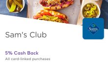 Get 5% Back at Sam’s Club with Dosh App