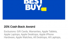 Samsung Pay, Up to 20% Cash Back at Best Buy with Exclusions