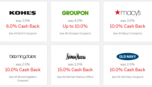 Ebates/Rakuten, up to 10% Cashback or Amex Points at Many Stores