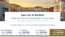 Targeted Citi Checking Bonuses, Earn Up To 60K American Airlines Miles
