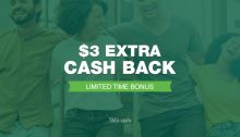 TopCashback, Extra $3 Back on a $10+ Purchase