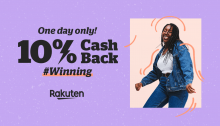 Rakuten , Get 10% Cash Back at 150+ Stores Today
