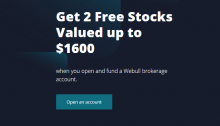 WeBull, Get 2 Free Stocks with New Account & $100 Deposit Plus 4 Stocks for Referral