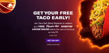 Get the Taco Bell App for Free Taco, Plus Another Free Taco Tomorrow for Everyone