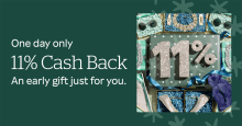 Rakuten, Earn 11% Cash Back on 11/11 (Dell, Saks, IHG and More)