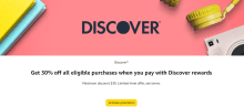 Amazon Shop with Points Promo: Save 30% When You Use Discover Cashback
