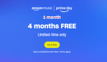 Amazon Music Unlimited, 3 or 4 Months Free for New Customers